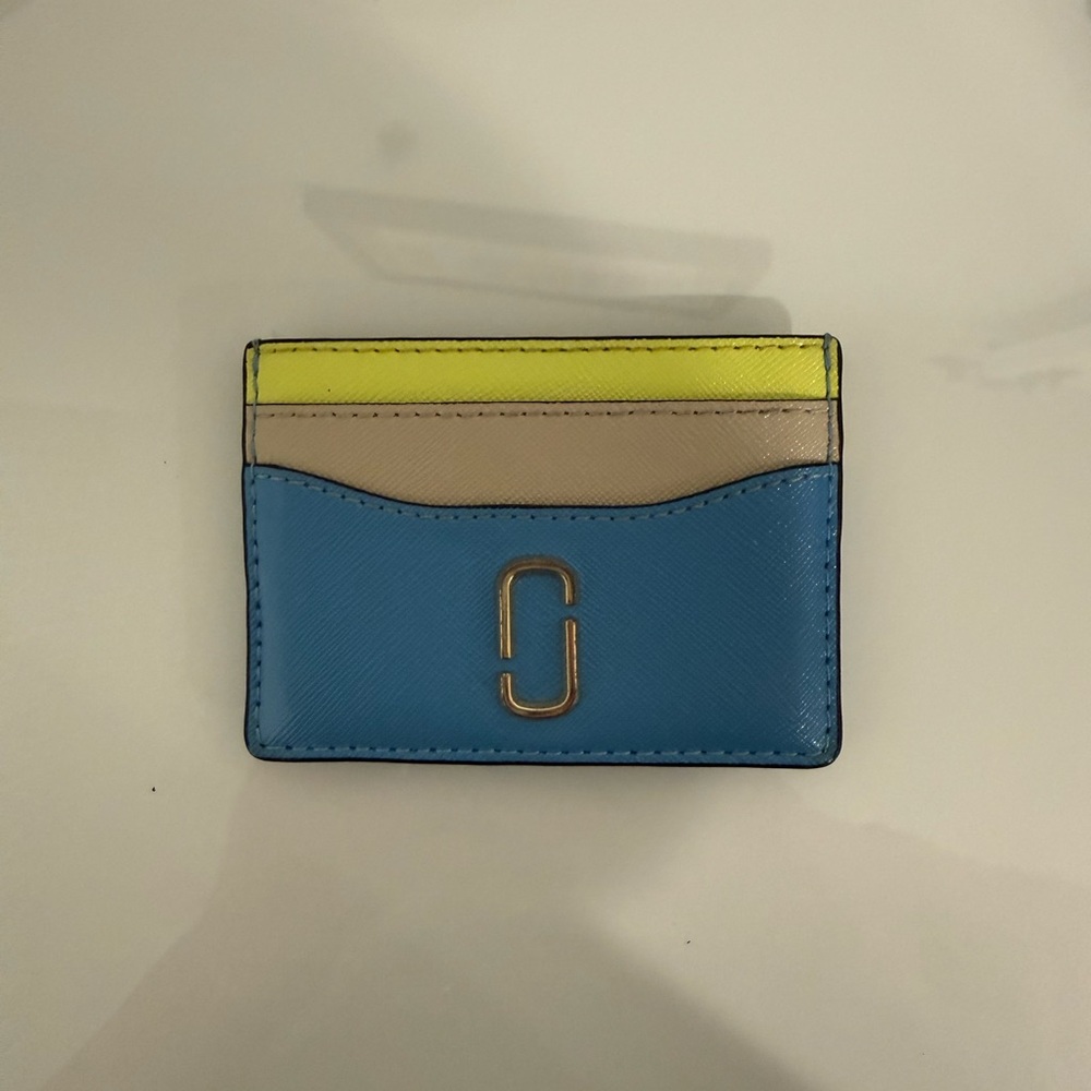 Marc Jacobs Yellow, Beige, and Blue Card Holder